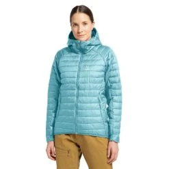 Bon marché ⌛ Haglöfs Spire Mimic Hood - Doudoune femme ???? -Haglöfs Shop hagloefs spire mimic hood doudoune femme frost blue