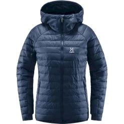 Bon marché ⌛ Haglöfs Spire Mimic Hood - Doudoune femme ???? -Haglöfs Shop hagloefs spire mimic hood doudoune femme tarn blue solid 3